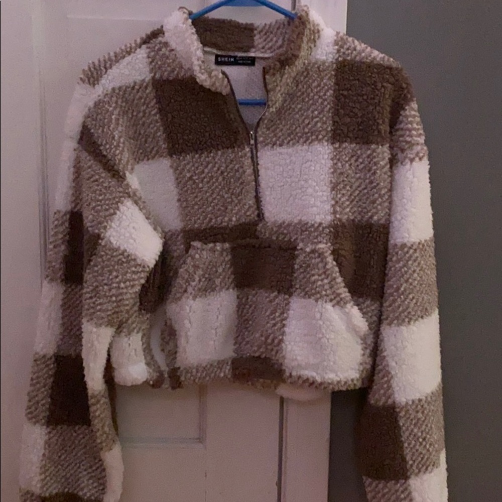 shein pullover quarter zip